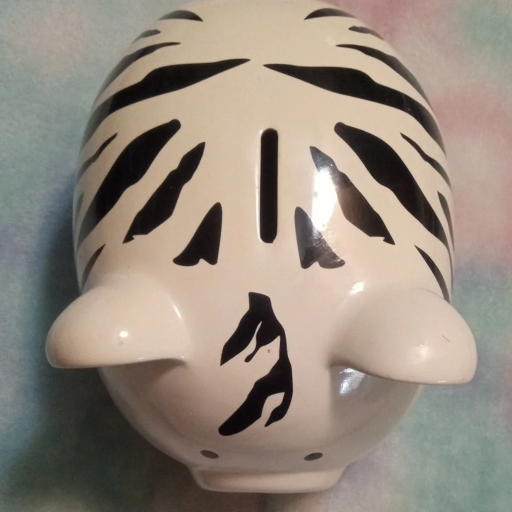 Black and White Piggy Bank